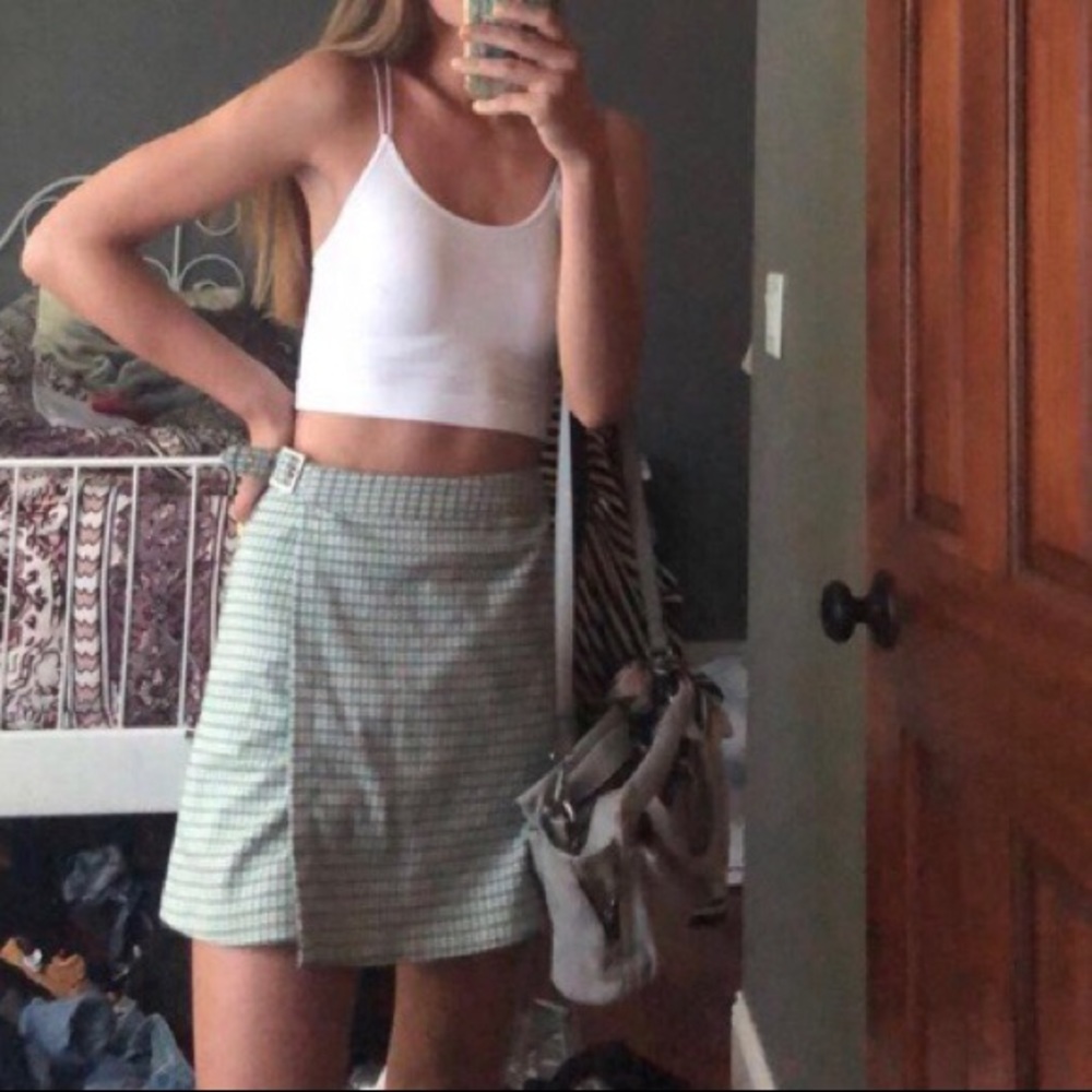 Brandy Melville Green adjustable skirt